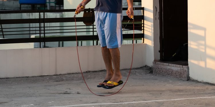 jump rope outdoors