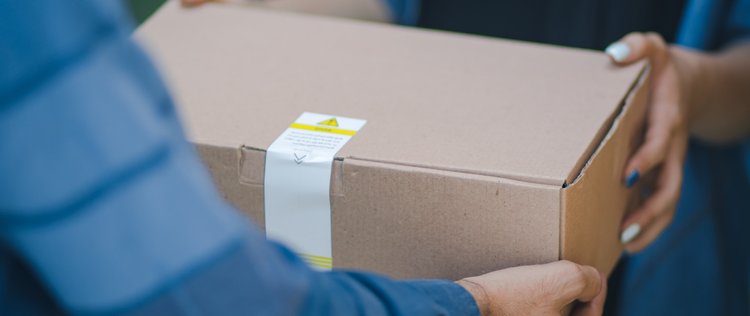 Person receiving a package